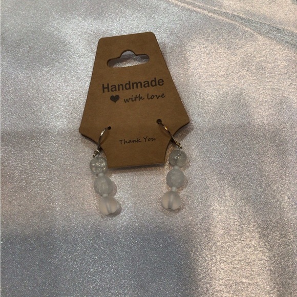 Six Handmade Gemstone Earrings Set in Pink, Purple, Black, Crystal, & Turquoise. - Picture 10 of 15